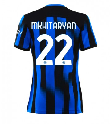 Inter Milan Henrikh Mkhitaryan #22 Replica Home Stadium Shirt for Women 2023-24 Short Sleeve